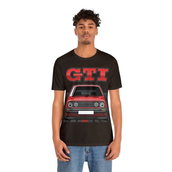 Volkswagen Golf Mk2 GTI T-shirt - Unisex Crewneck (Red Print)