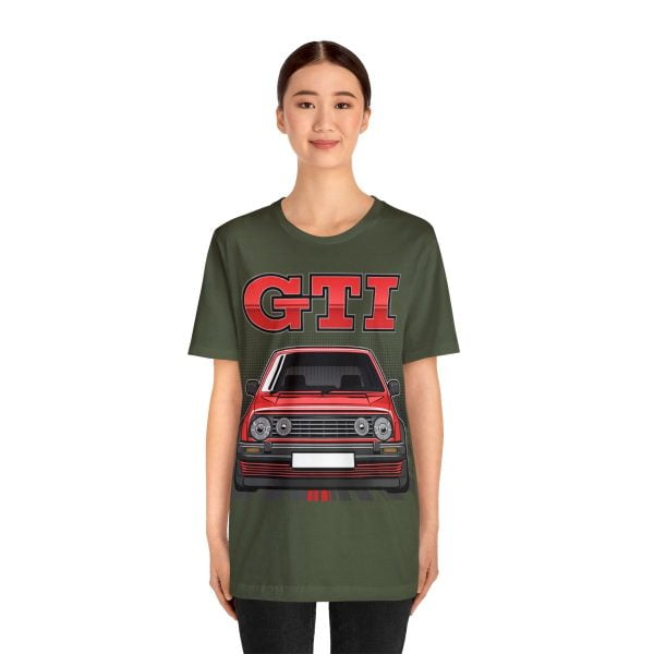 Volkswagen Golf Mk2 GTI T-shirt - Unisex Crewneck (Red Print)