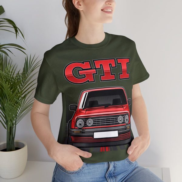 Volkswagen Golf Mk2 GTI T-shirt - Unisex Crewneck (Red Print)