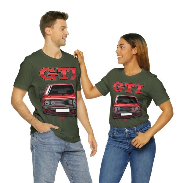 Volkswagen Golf Mk2 GTI T-shirt - Unisex Crewneck (Red Print)