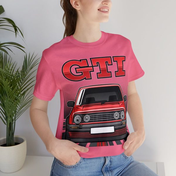Volkswagen Golf Mk2 GTI T-shirt - Unisex Crewneck (Red Print)