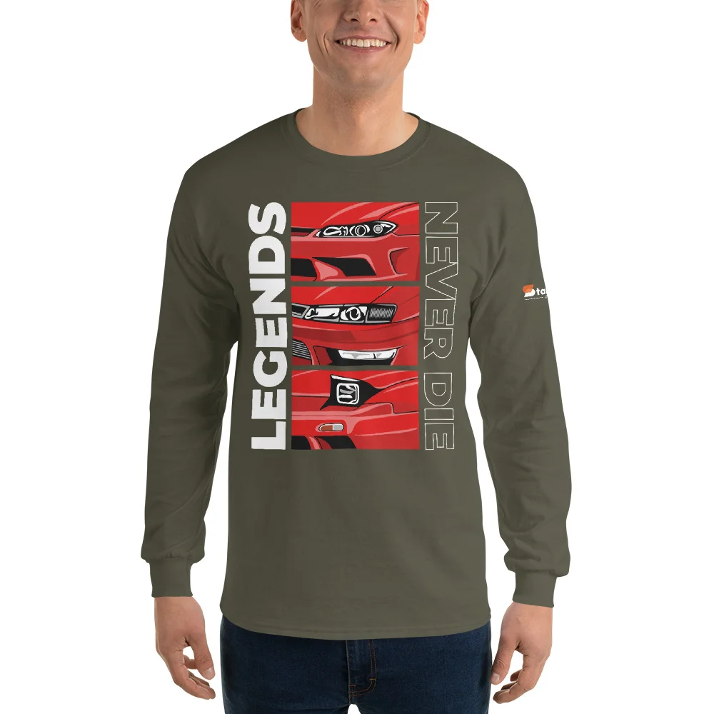 Nissan Silvia 240sx s13 s14 s15 Men’s Long Sleeve Shirt - Image 48