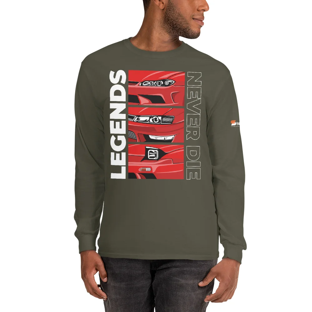 Nissan Silvia 240sx s13 s14 s15 Men’s Long Sleeve Shirt - Image 49