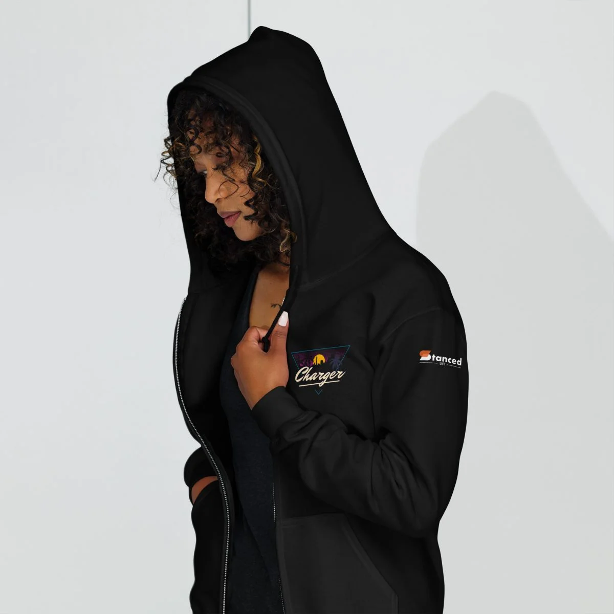 1970 Dodge Charger Unisex Zip Hoodie - Heavy Blend - Image 5