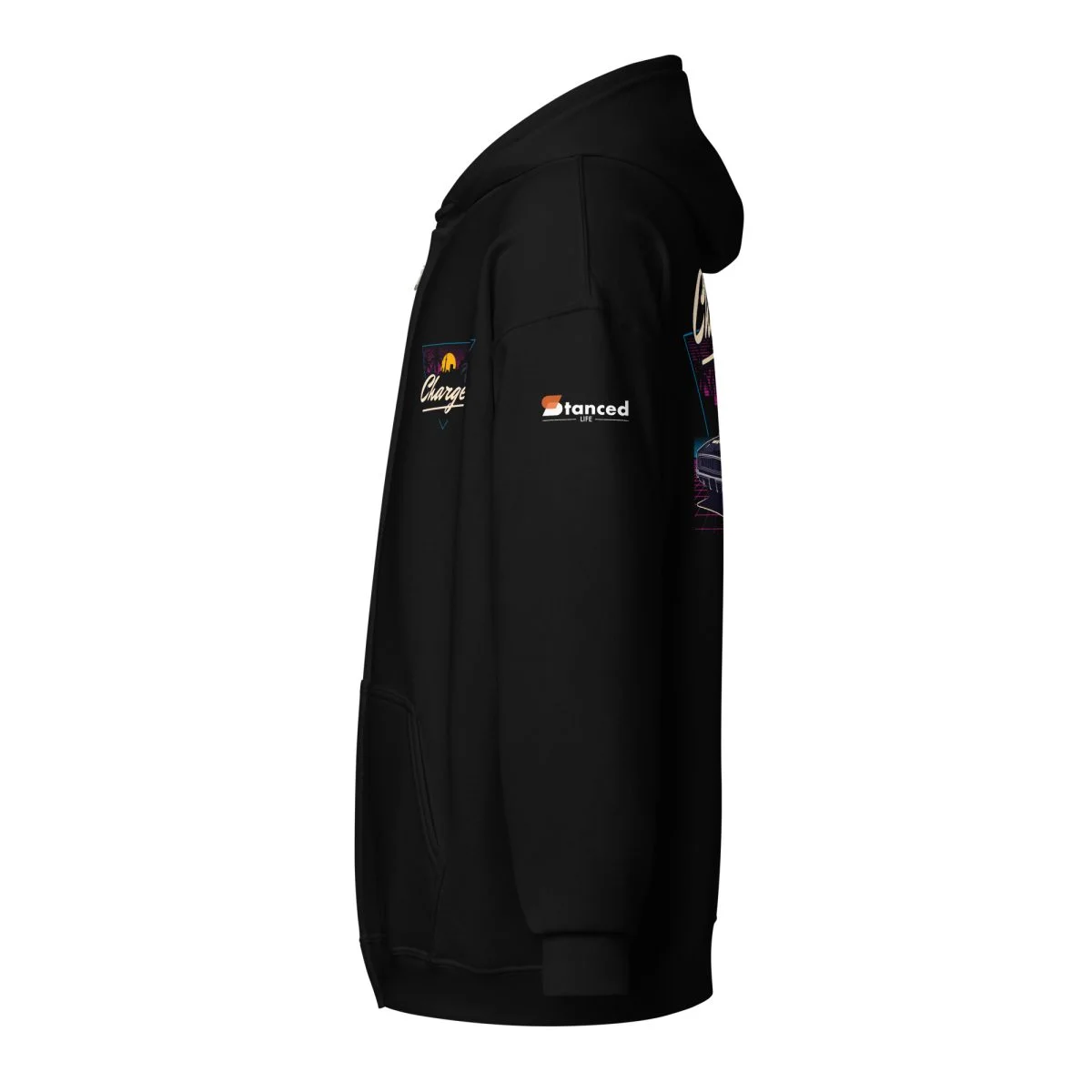 1970 Dodge Charger Unisex Zip Hoodie - Heavy Blend - Image 33