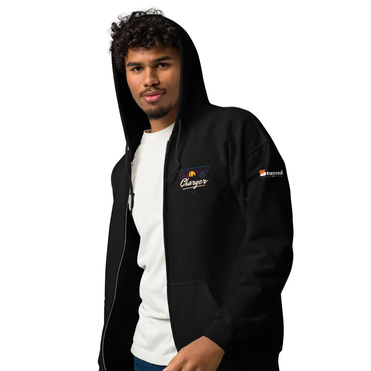 1970 Dodge Charger Unisex Zip Hoodie - Heavy Blend - Image 8