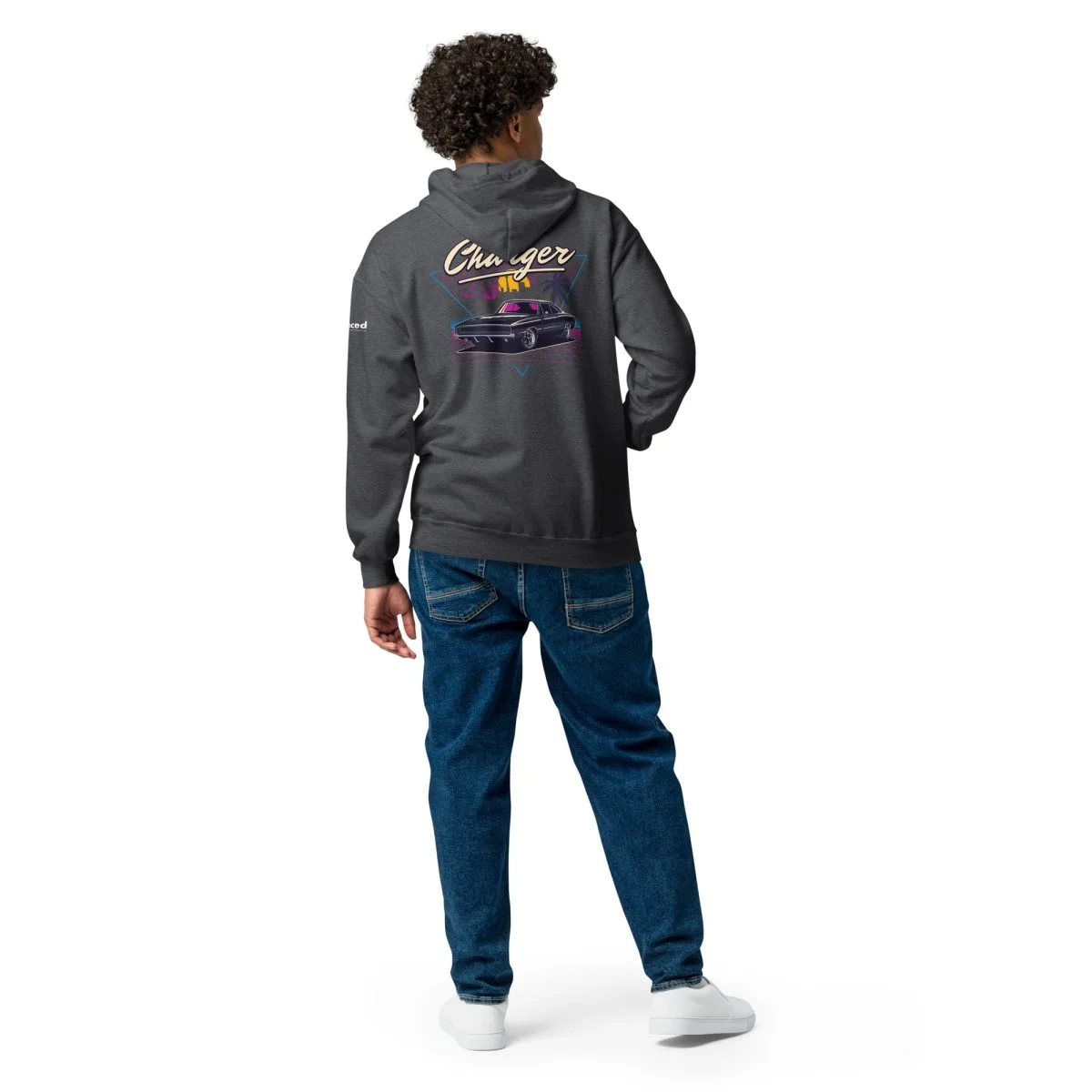 1970 Dodge Charger Unisex Zip Hoodie - Heavy Blend - Image 19