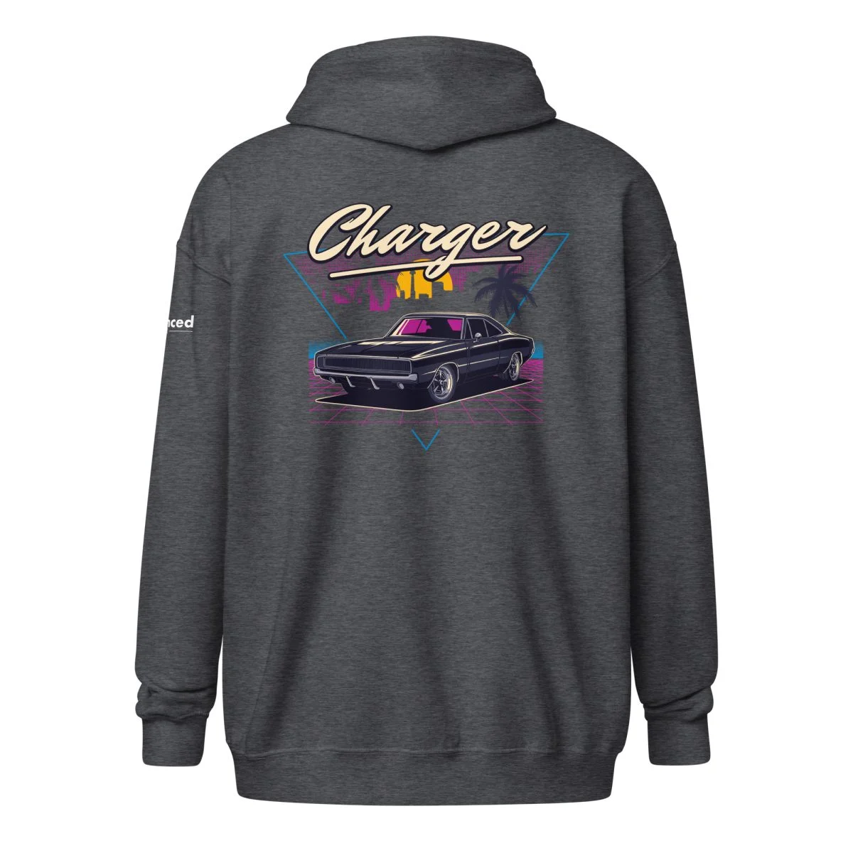 1970 Dodge Charger Unisex Zip Hoodie - Heavy Blend - Image 38
