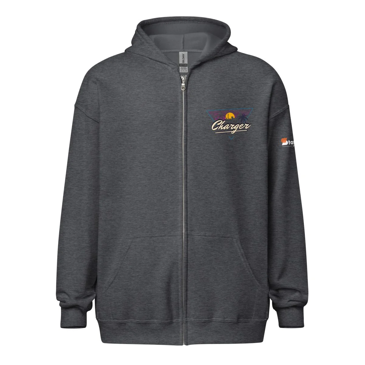 1970 Dodge Charger Unisex Zip Hoodie - Heavy Blend - Image 37