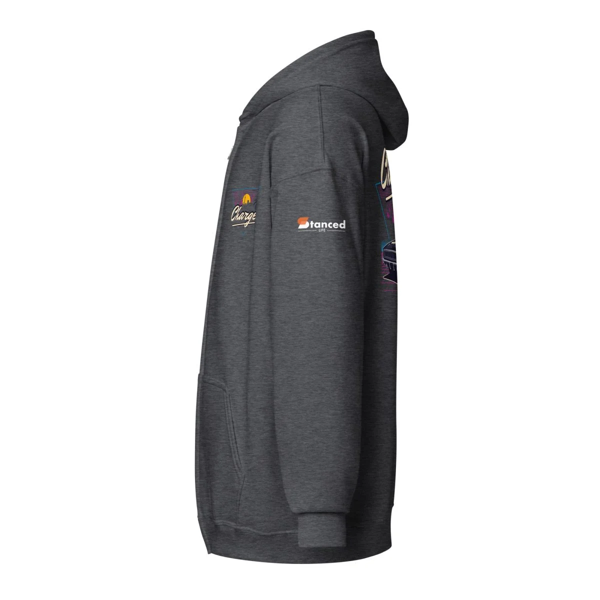 1970 Dodge Charger Unisex Zip Hoodie - Heavy Blend - Image 39