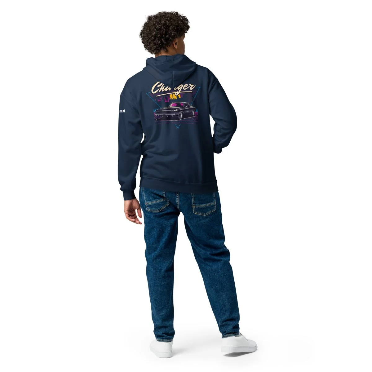 1970 Dodge Charger Unisex Zip Hoodie - Heavy Blend - Image 15