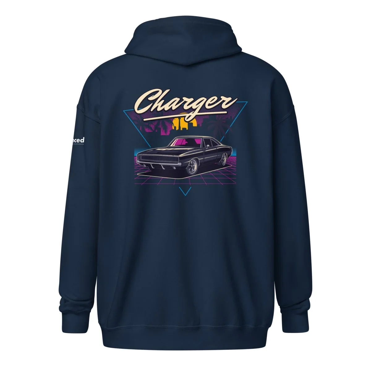 1970 Dodge Charger Unisex Zip Hoodie - Heavy Blend - Image 35