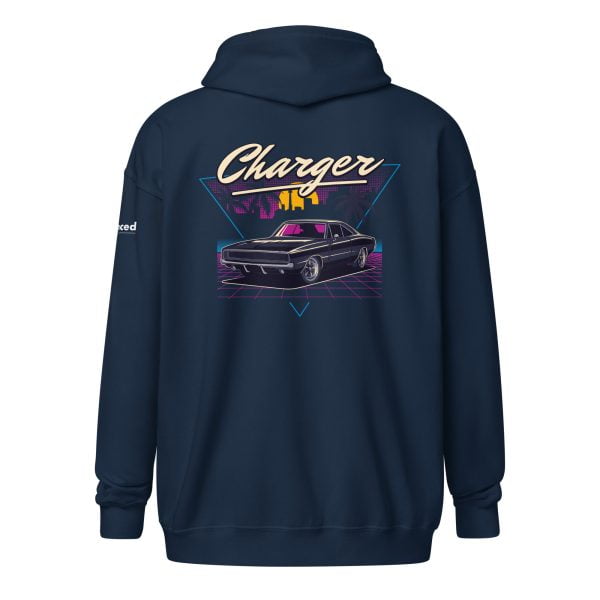 1970 Dodge Charger Unisex Zip Hoodie - Heavy Blend