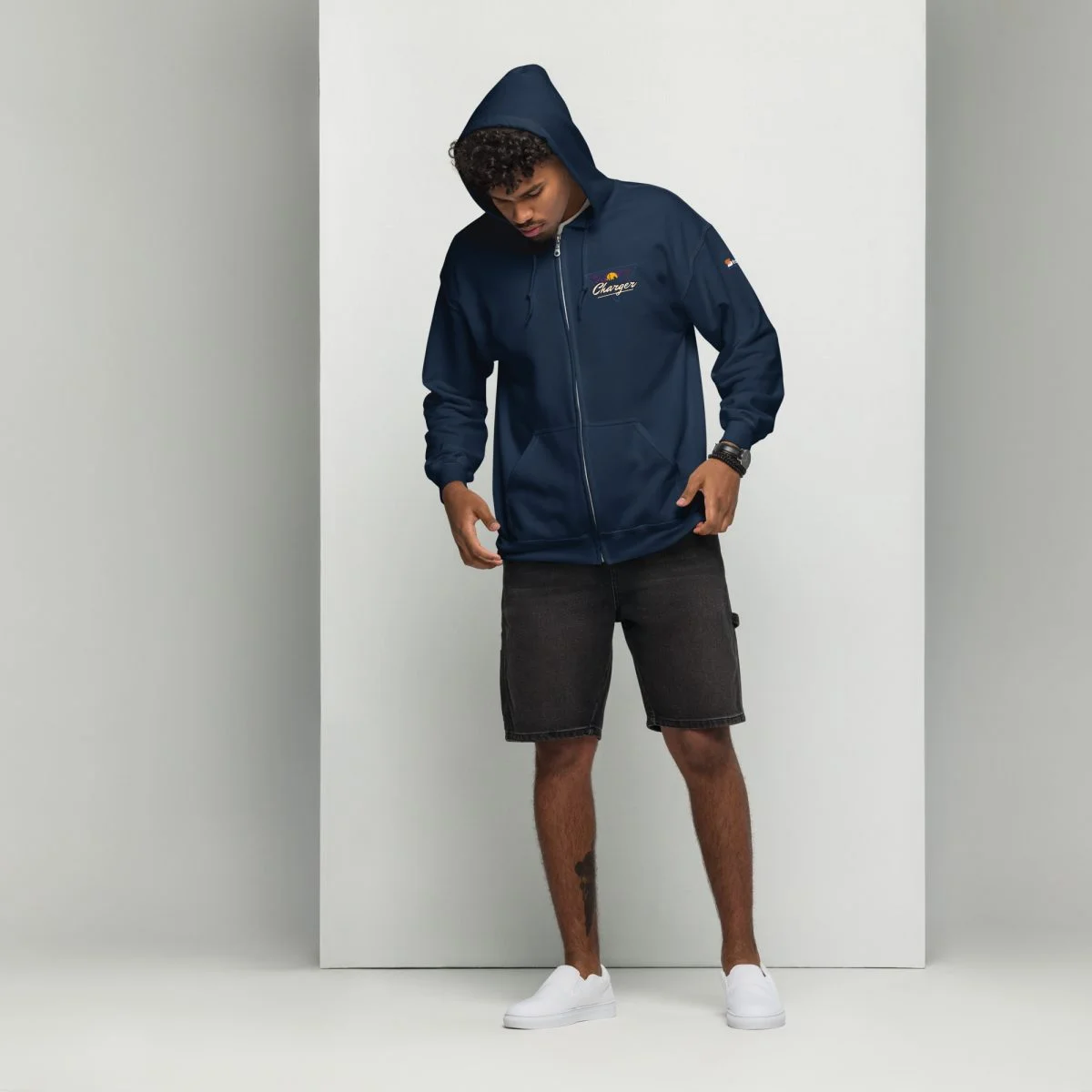 1970 Dodge Charger Unisex Zip Hoodie - Heavy Blend - Image 10