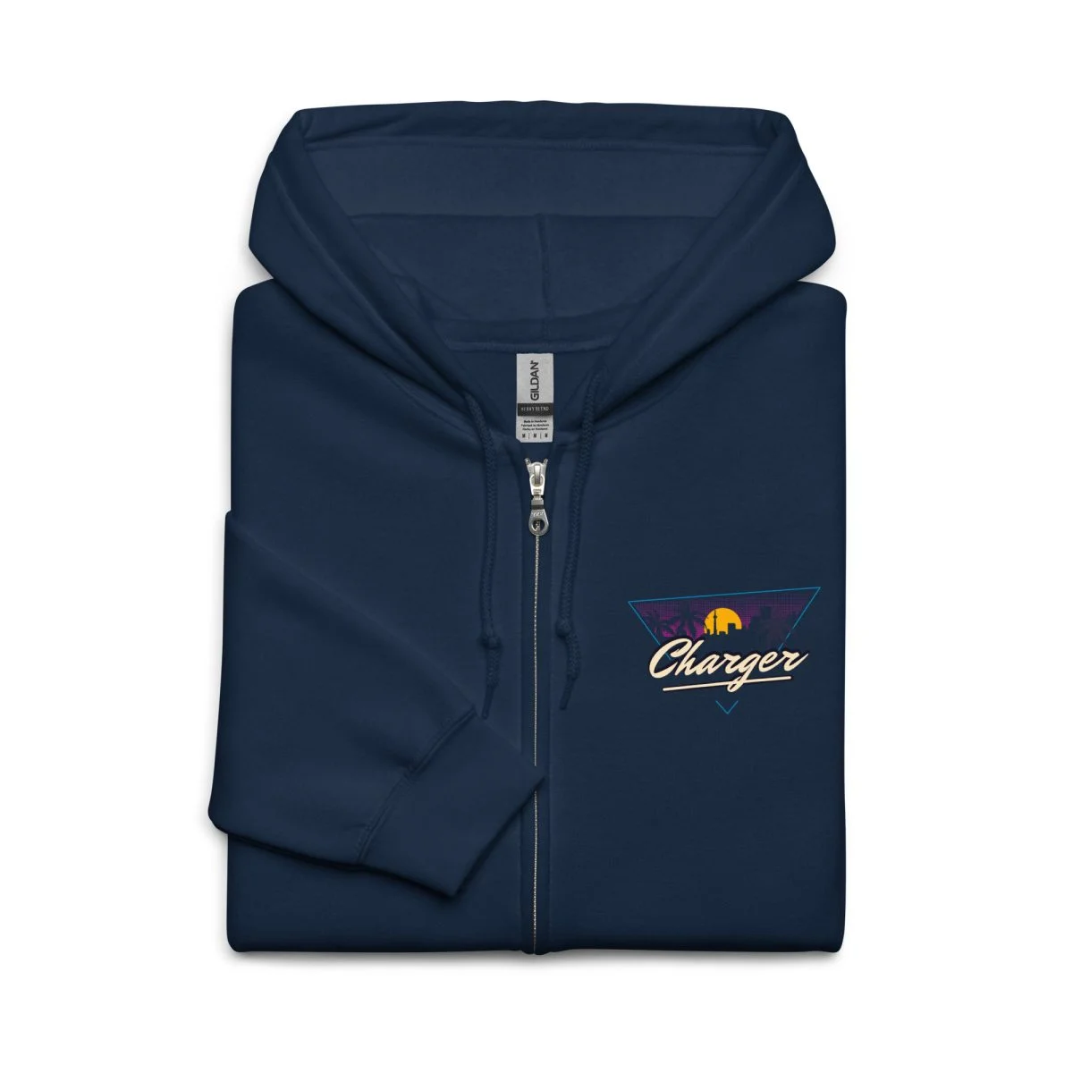 1970 Dodge Charger Unisex Zip Hoodie - Heavy Blend - Image 12