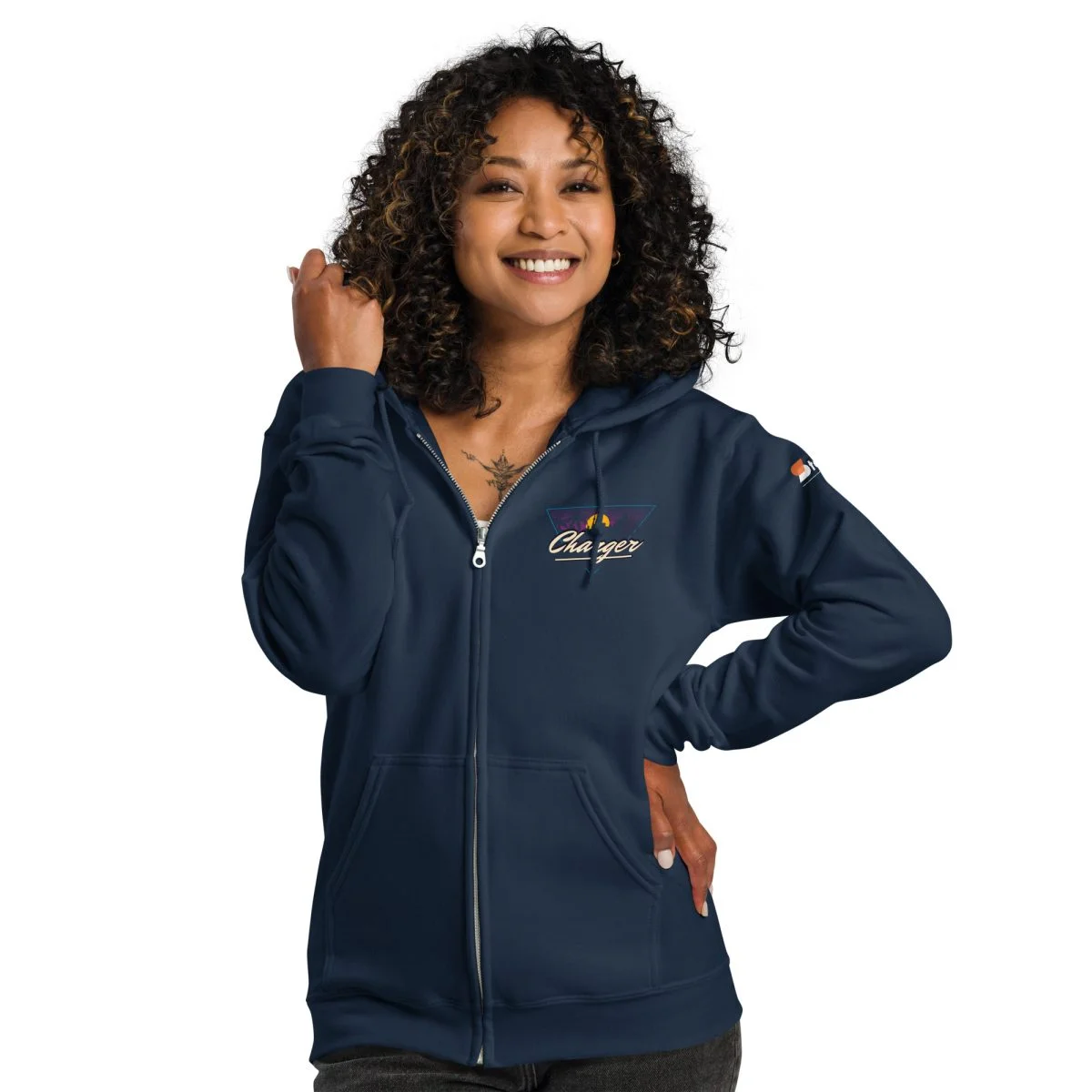 1970 Dodge Charger Unisex Zip Hoodie - Heavy Blend - Image 13