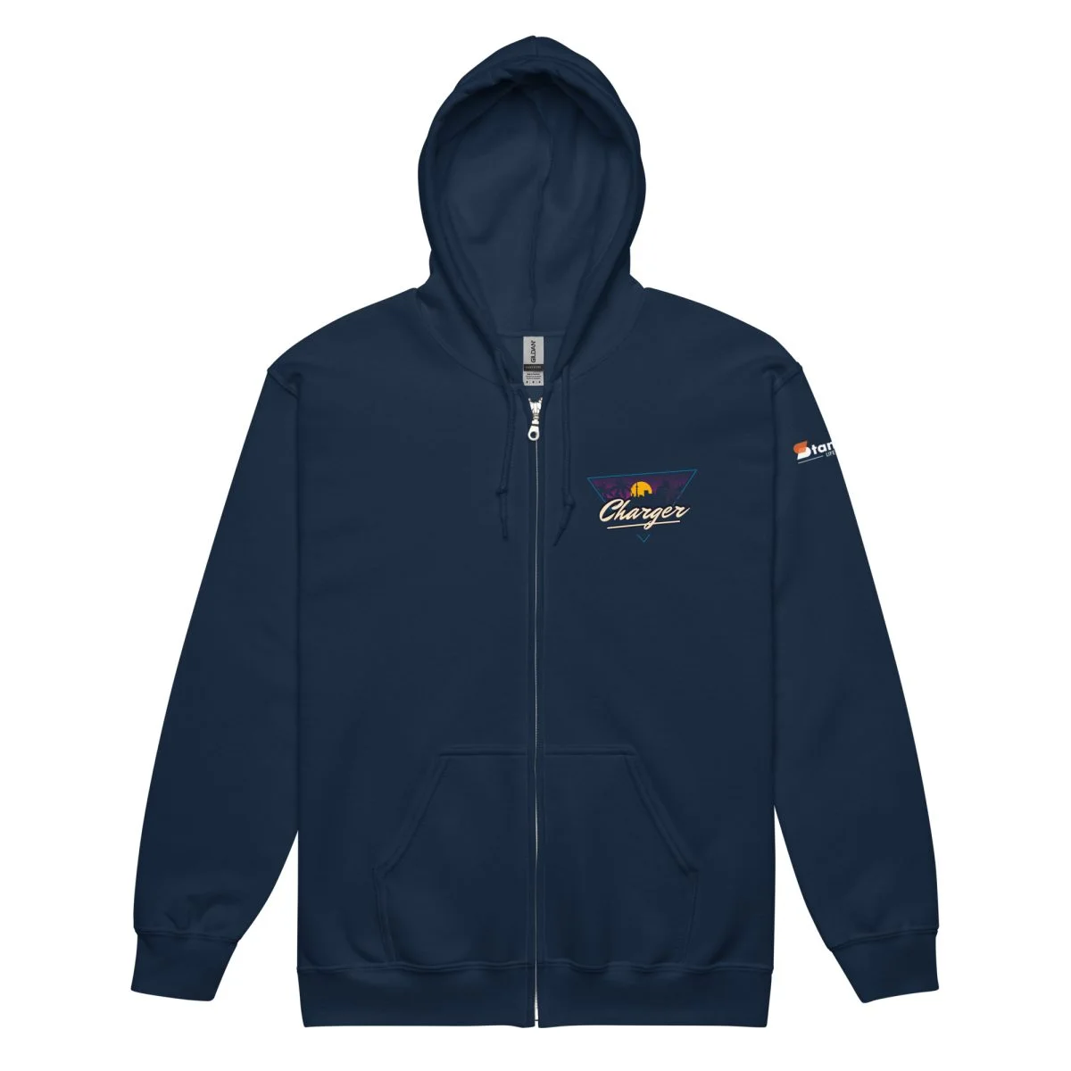 1970 Dodge Charger Unisex Zip Hoodie - Heavy Blend - Image 18