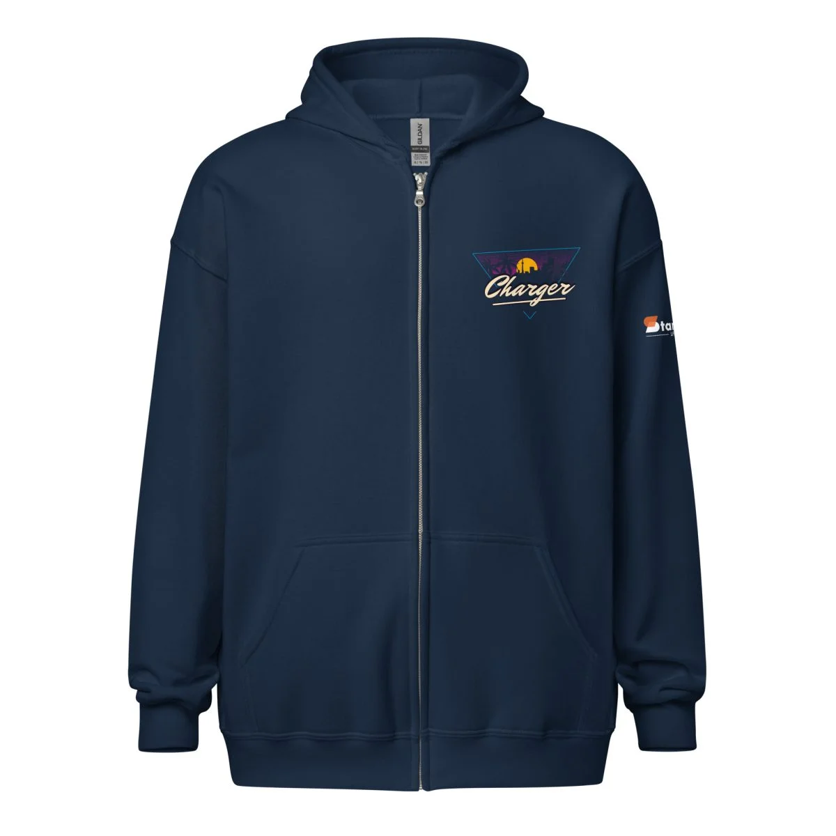 1970 Dodge Charger Unisex Zip Hoodie - Heavy Blend - Image 34