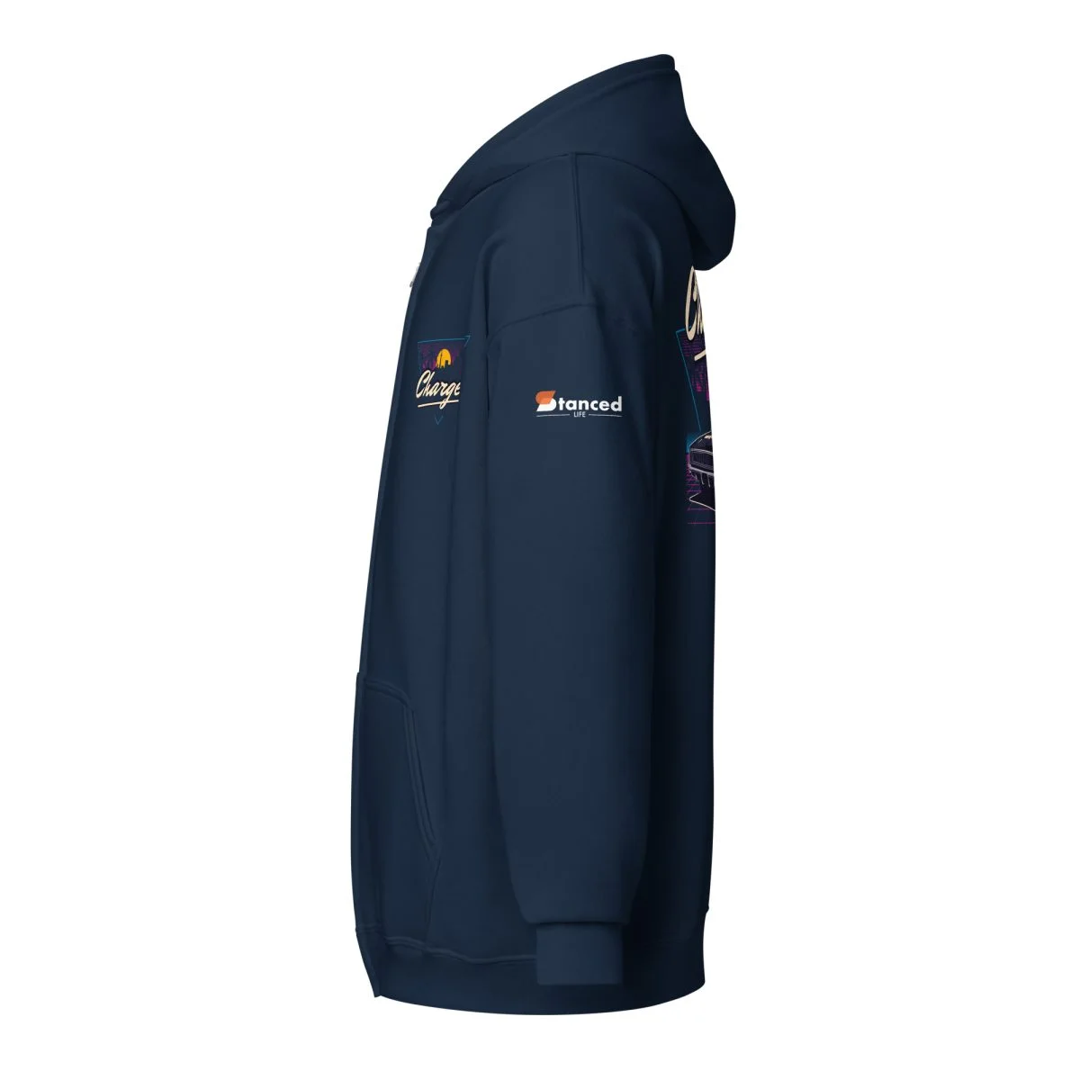 1970 Dodge Charger Unisex Zip Hoodie - Heavy Blend - Image 36