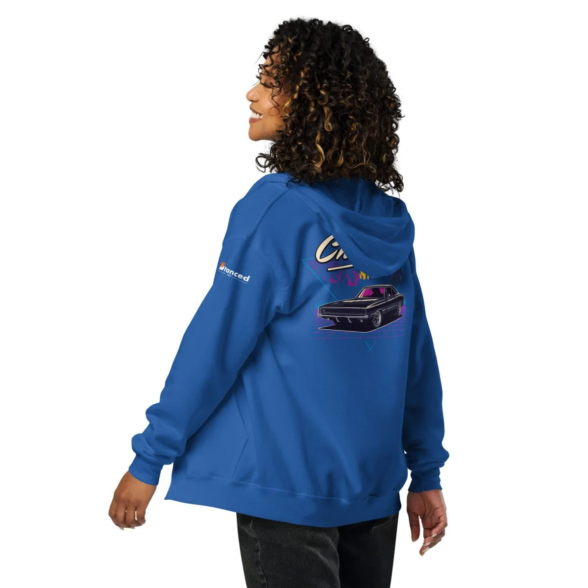 1970 Dodge Charger Unisex Zip Hoodie - Heavy Blend - Image 30