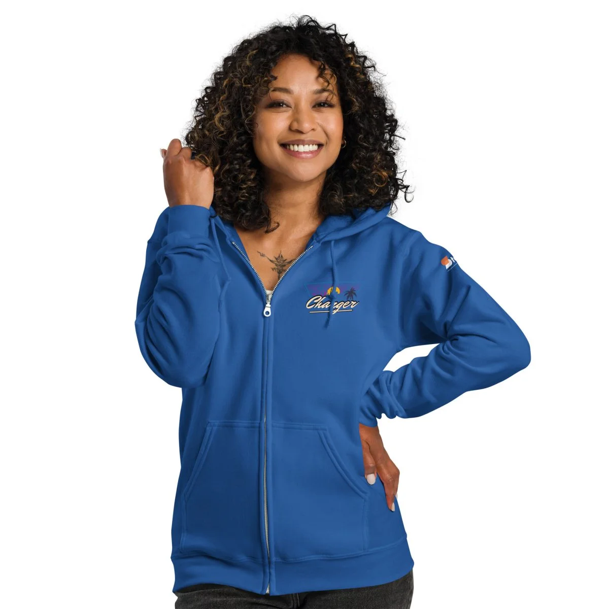 1970 Dodge Charger Unisex Zip Hoodie - Heavy Blend - Image 24