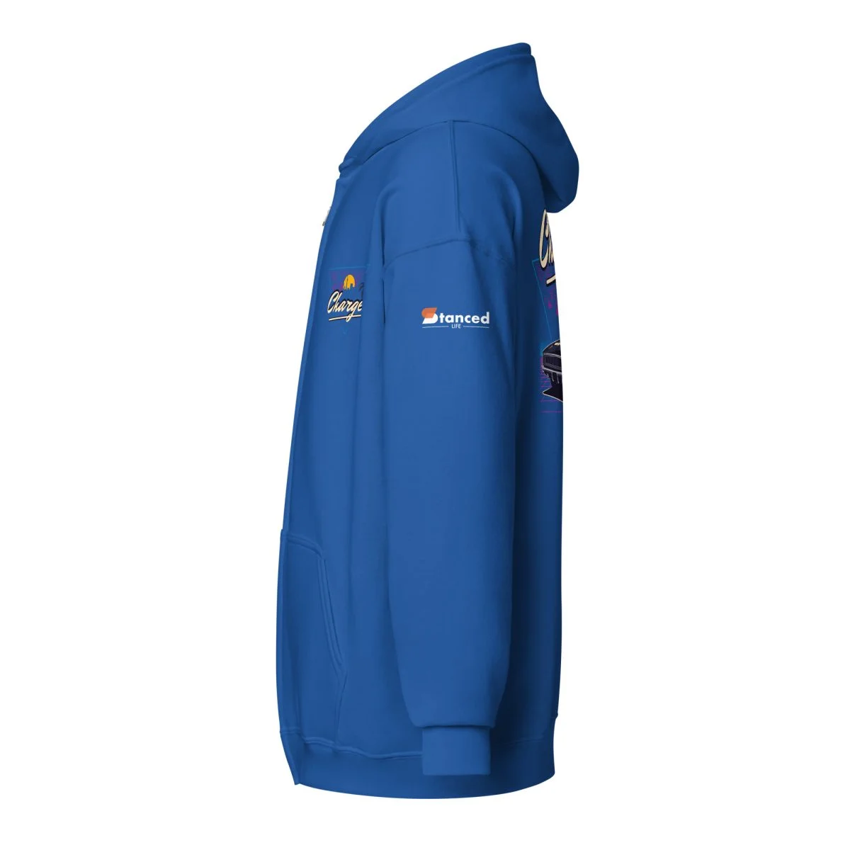 1970 Dodge Charger Unisex Zip Hoodie - Heavy Blend - Image 42