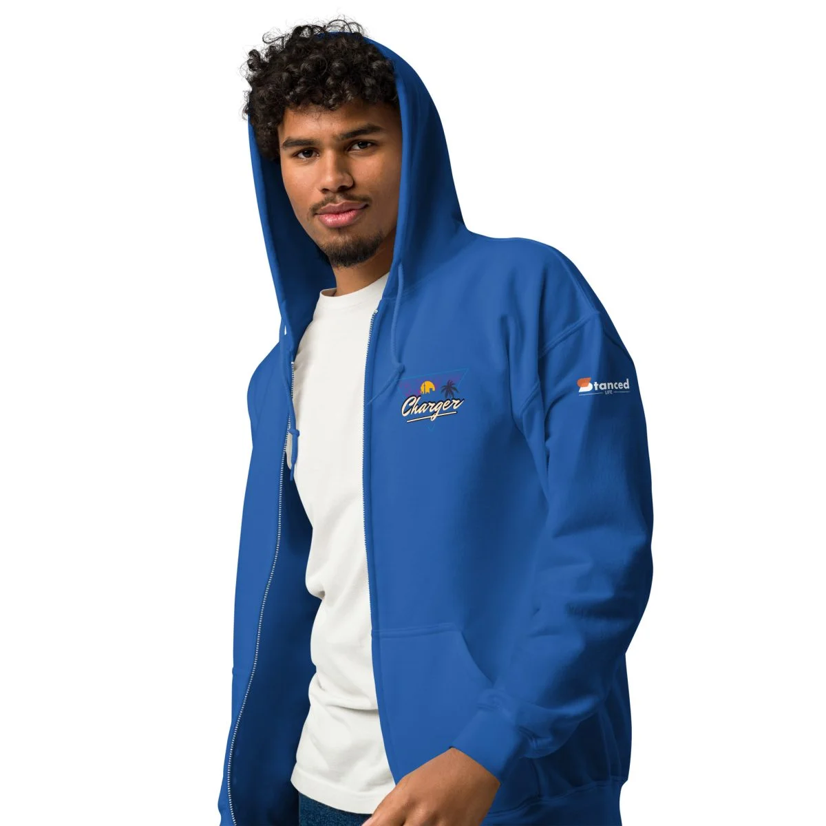 1970 Dodge Charger Unisex Zip Hoodie - Heavy Blend - Image 31